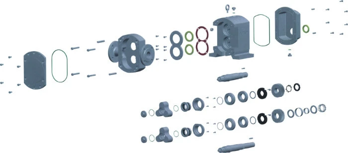 Stainless Steel Sanitary Food Chemical Grade Positive Displacement Rotary Lobe Pumps