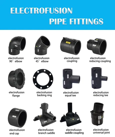 Accesorios de tubería de HDPE Tapa de extremo de electrofusión SDR11